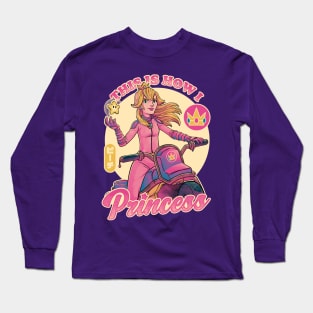 How I Princess - Powerful Video Game Biker Long Sleeve T-Shirt